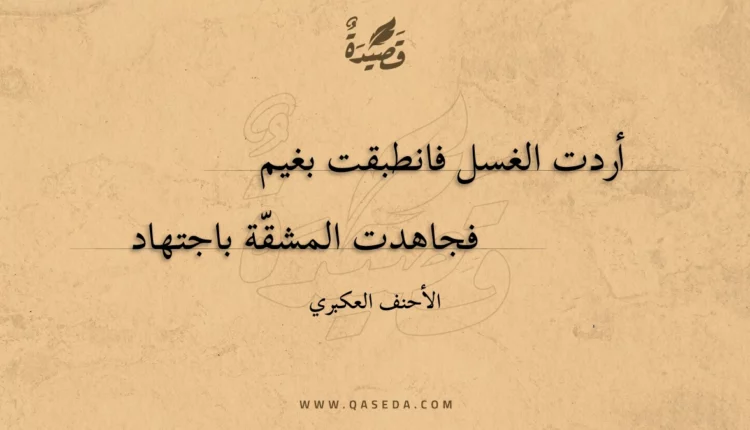 قصيدة أردت الغسل فانطبقت بغيم