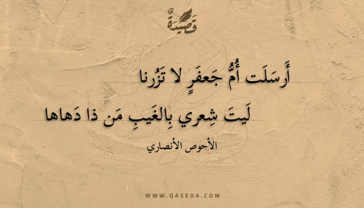 قصيدة أرسلت أم جعفر لا تزرنا