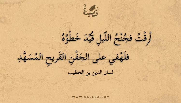 قصيدة أرقت فجنح الليل قيد خطوه