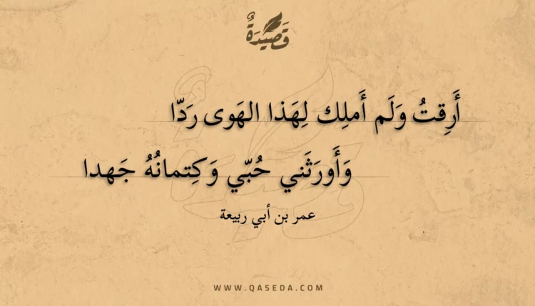 قصيدة أرقت ولم أملك لهذا الهوى ردا