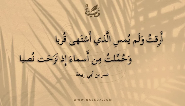 قصيدة أرقت ولم يمس الذي أشتهى قربا