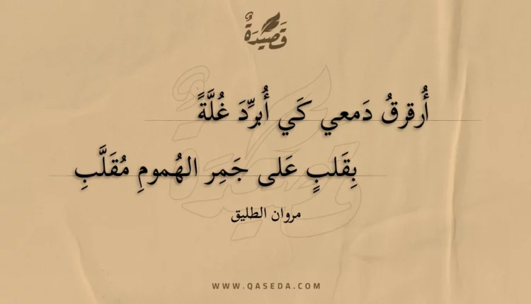 قصيدة أرقرق دمعي كي أبرد غلة
