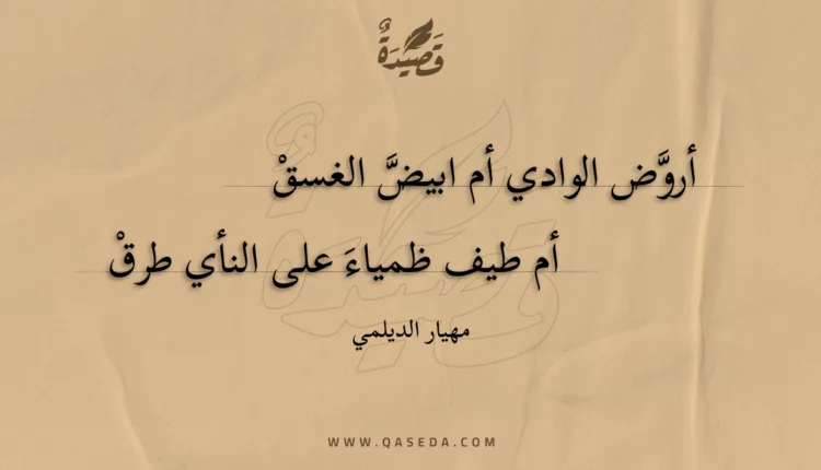 قصيدة أروض الوادي أم ابيض الغسق