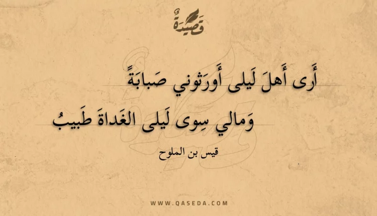 قصيدة أرى أهل ليلى أورثوني صبابة