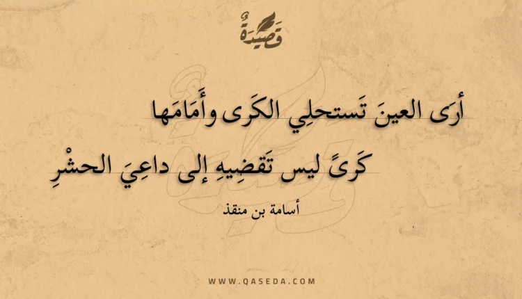 قصيدة أرى العين تستحلي الكرى وأمامها