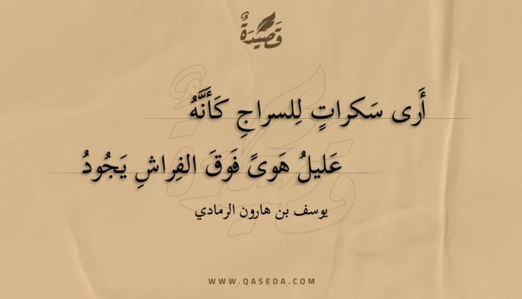 قصيدة أرى سكرات للسراج كأنه