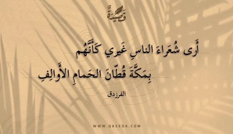 قصيدة أرى شعراء الناس غيري كأنهم