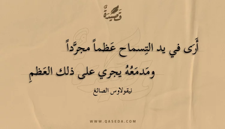 قصيدة أرى في يد التسماح عظما مجردا