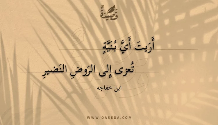 قصيدة أريت أي بنية