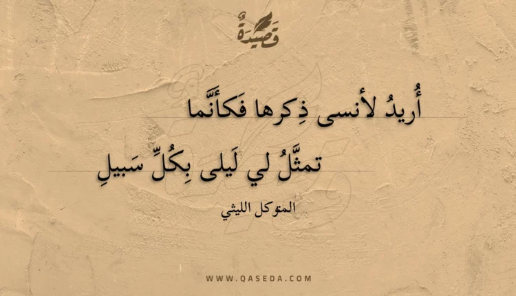 قصيدة أريد لأنسى ذكرها فكأنما