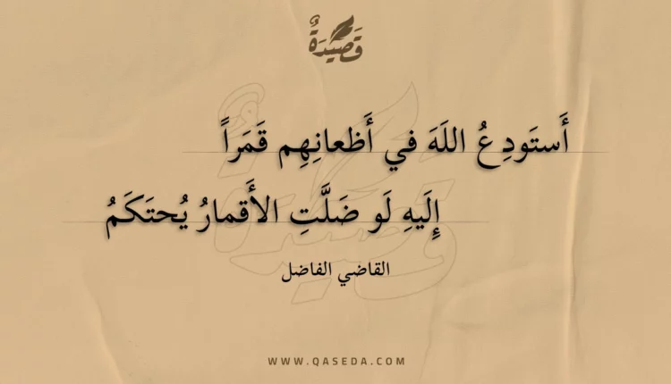 قصيدة أستودع الله في أظعانهم قمرا