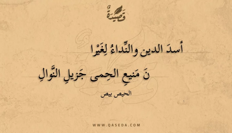 قصيدة أسد الدين والنداء لغيرا