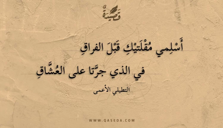 قصيدة أسلمي مقلتيك قبل الفراق