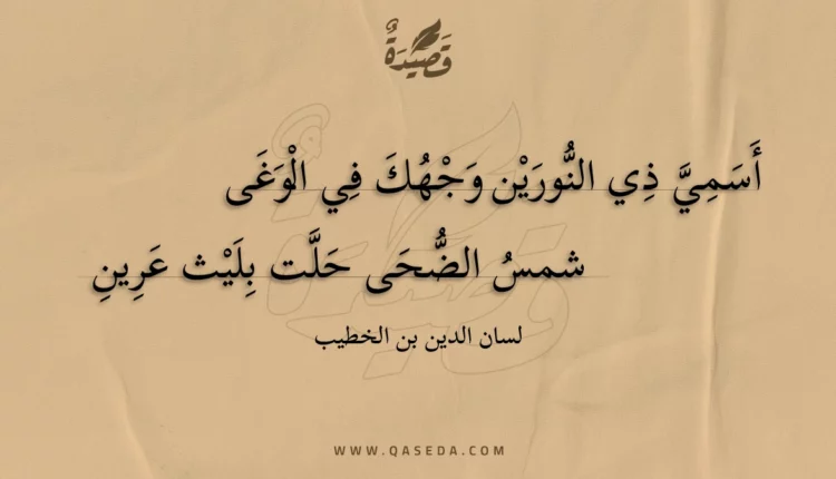 قصيدة أسمي ذي النورين وجهك في الوغى