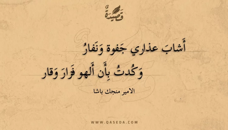 قصيدة أشاب عذاري جفوة ونفار