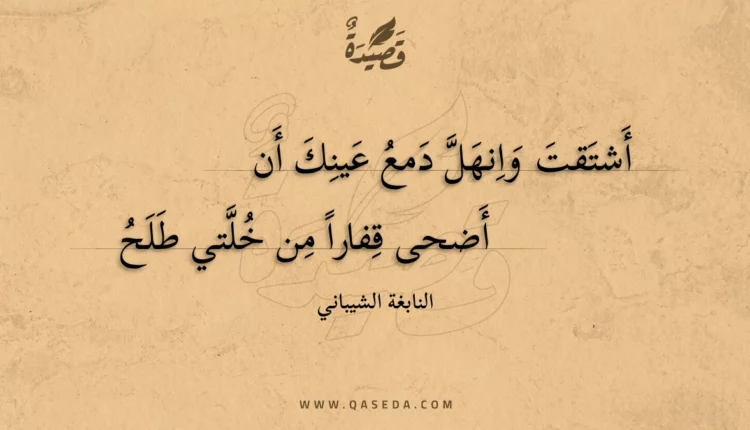 قصيدة أشتقت وانهل دمع عينك أن