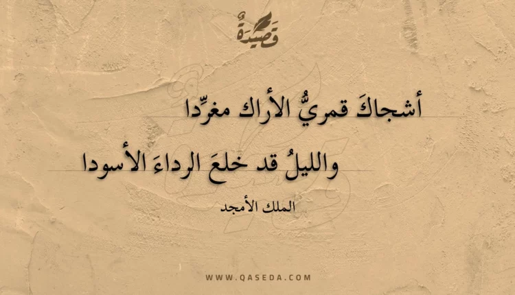قصيدة أشجاك قمري الأراك مغردا
