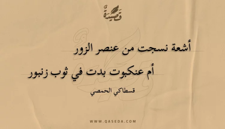 قصيدة أشعة نسجت من عنصر الزور