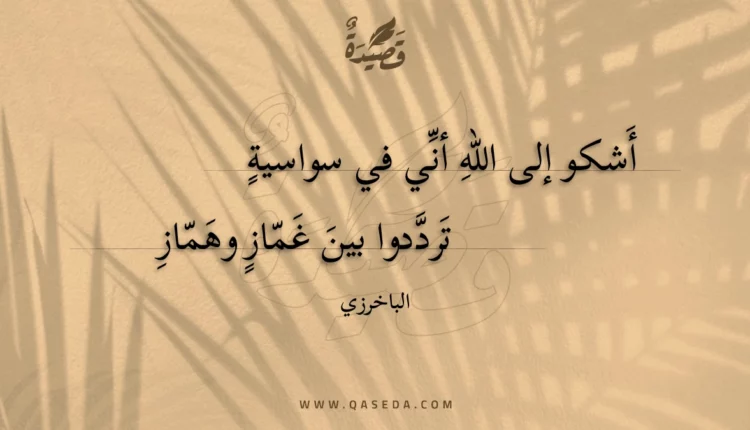 قصيدة أشكو إلى الله أني في سواسية