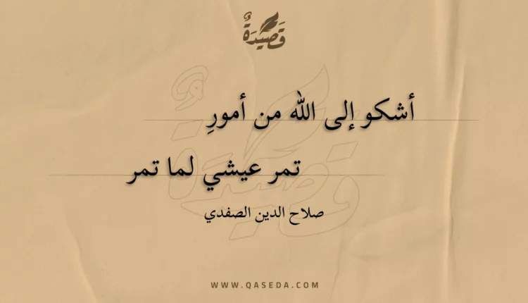 قصيدة أشكو إلى الله من أمور