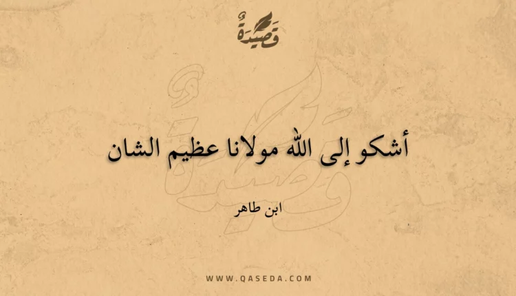 قصيدة أشكو إلى الله مولانا عظيم الشان
