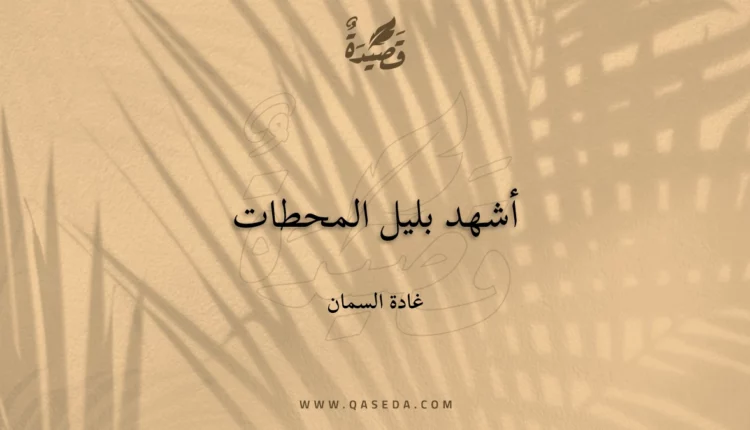 قصيدة أشهد بليل المحطات