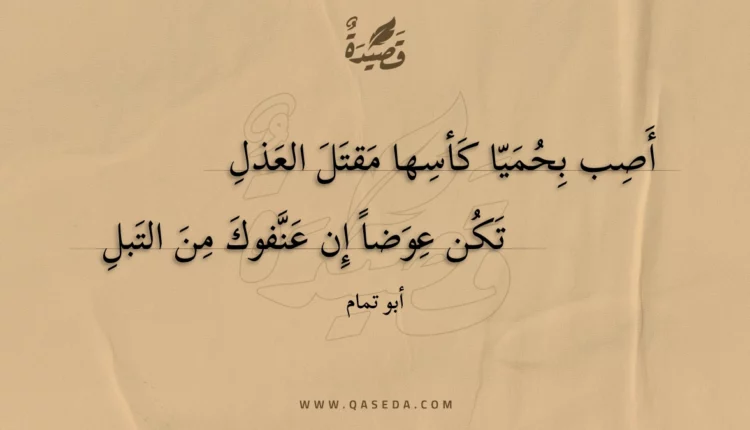 قصيدة أصب بحميا كأسها مقتل العذل