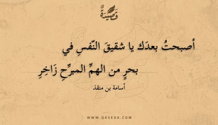 قصيدة أصبحت بعدك يا شقيق النفس في