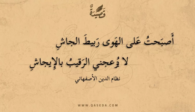 قصيدة أصبحت على الهوى ربيط الجاش