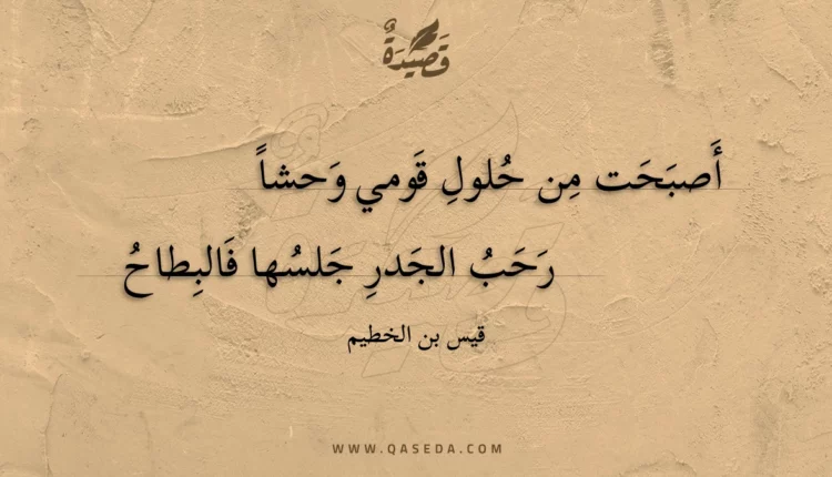 قصيدة أصبحت من حلول قومي وحشا