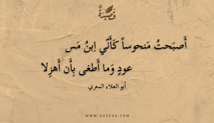 قصيدة أصبحت منحوسا كأني ابن مس