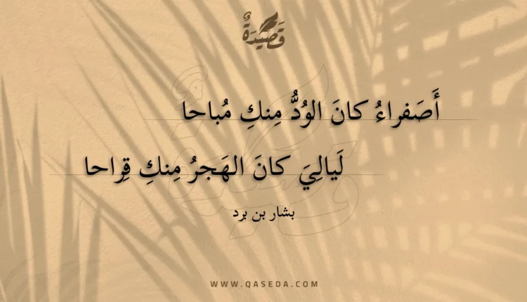قصيدة أصفراء كان الود منك مباحا