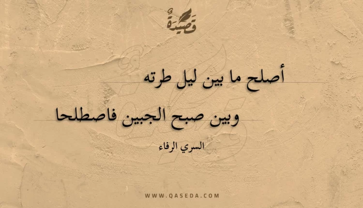 قصيدة أصلح ما بين ليل طرته