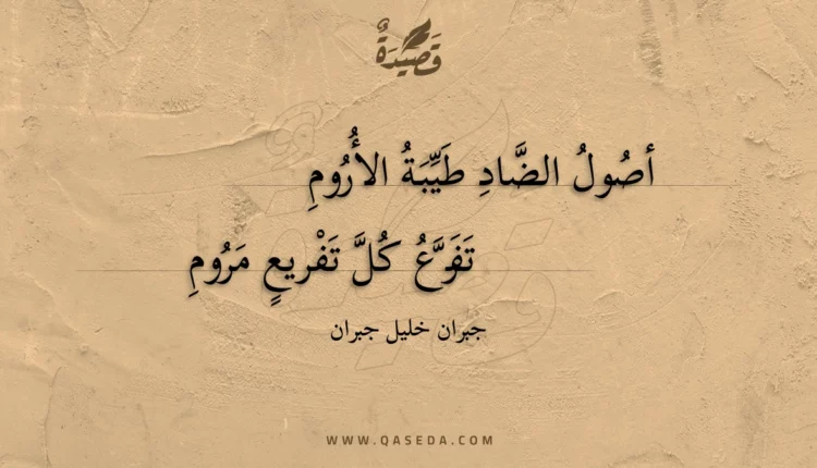قصيدة أصول الضاد طيبة الأروم