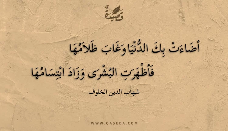 قصيدة أضاءت بك الدنيا وغاب ظلامها