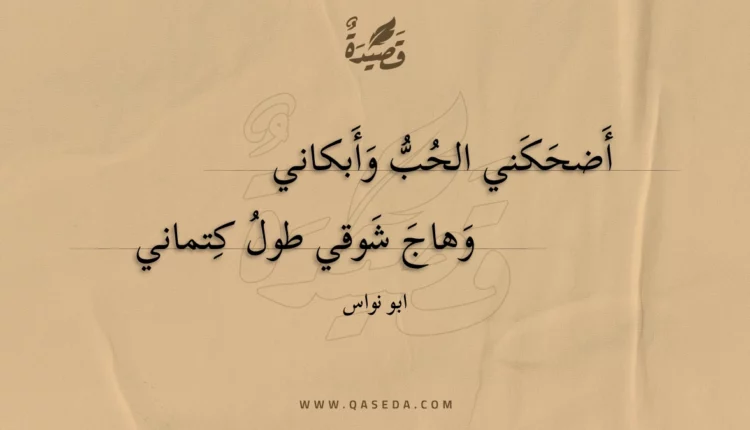 قصيدة أضحكني الحب وأبكاني