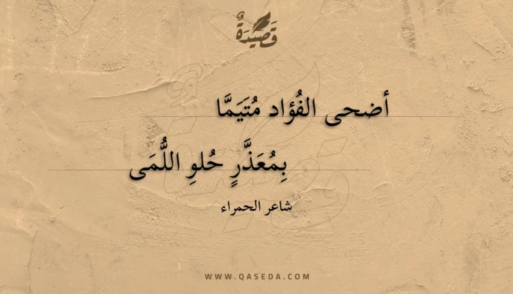 قصيدة أضحى الفؤاد متيما