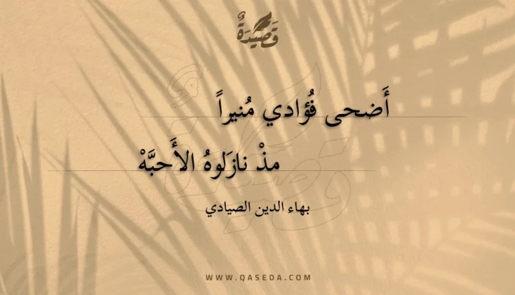 قصيدة أضحى فؤادي منيرا