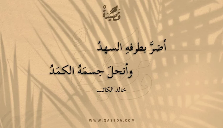 قصيدة أضر بطرفه السهد