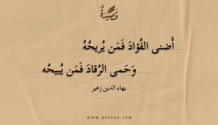 قصيدة أضنى الفؤاد فمن يريحه