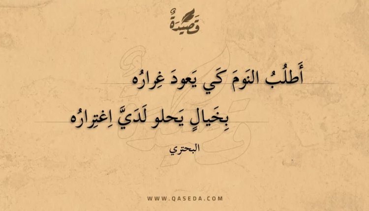قصيدة أطلب النوم كي يعود غراره