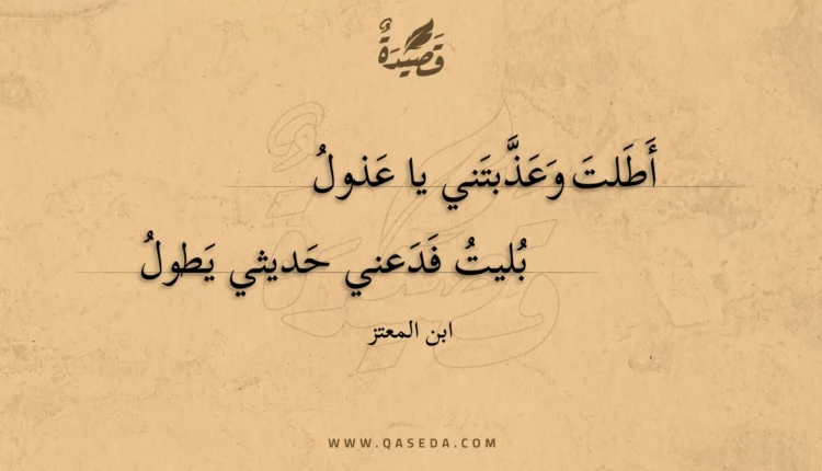 قصيدة أطلت وعذبتني يا عذول