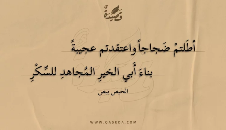 قصيدة أطلتم ضجاجا واعتقدتم عجيبة