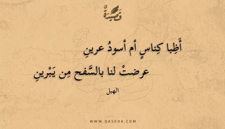 قصيدة أظبا كناس أم أسود عرين