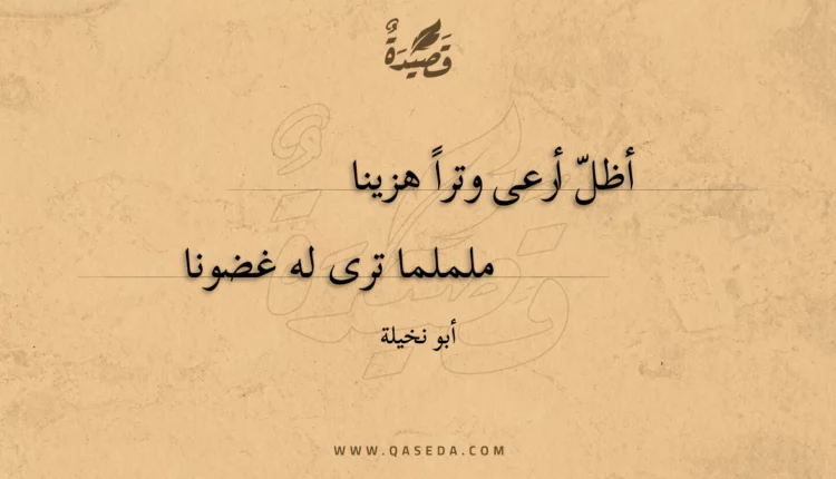قصيدة أظل أرعى وترا هزينا