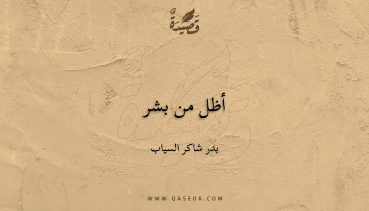 قصيدة أظل من بشر