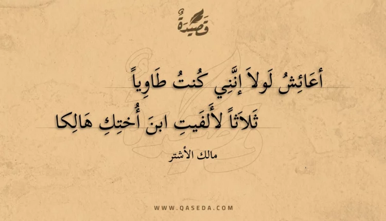قصيدة أعائش لولا إنني كنت طاويا