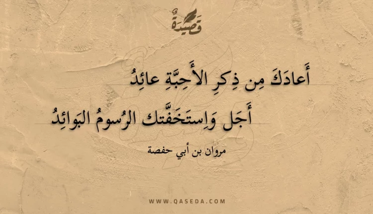 قصيدة أعادك من ذكر الأحبة عائد