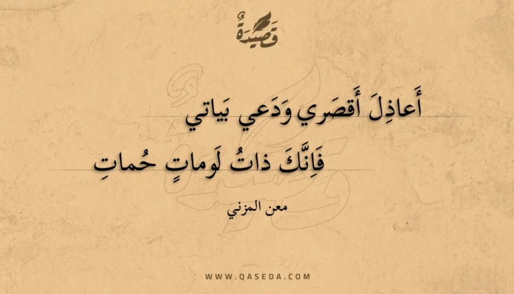 قصيدة أعاذل أقصري ودعي بياتي