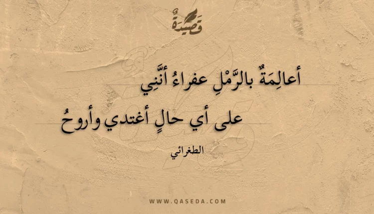 قصيدة أعالمة بالرمل عفراء أنني